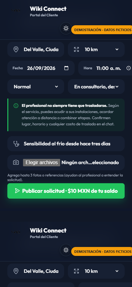 Fecha, hora y modalidad