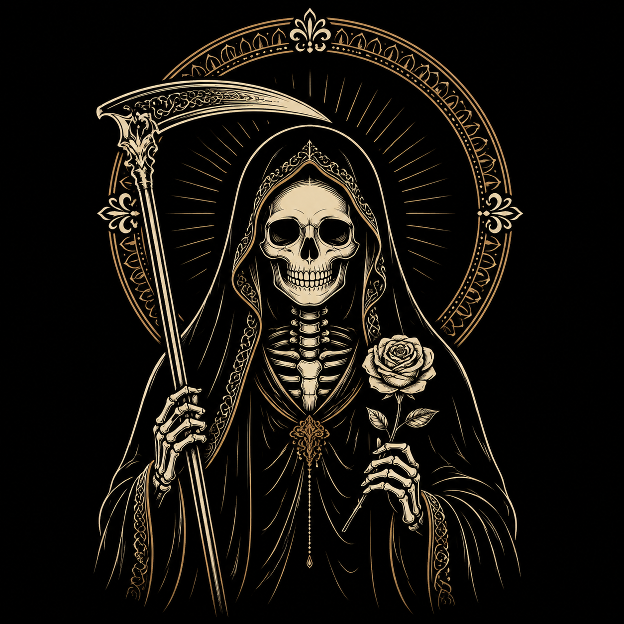 Arte original de la tarjeta devocional Niña Blanca